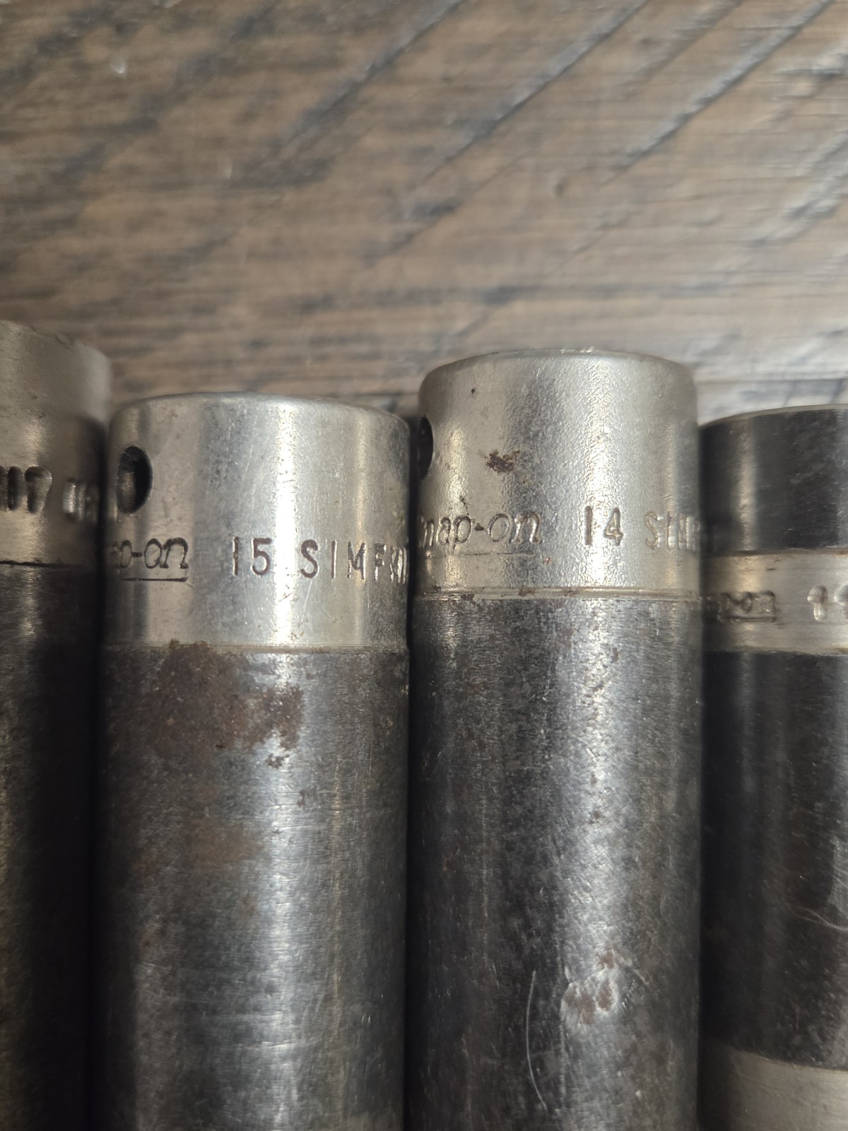 6Pc Snap-On USA 3/8″ Metric Deep 6 Point Impact Socket Set 10,11,14,15,17,19mm