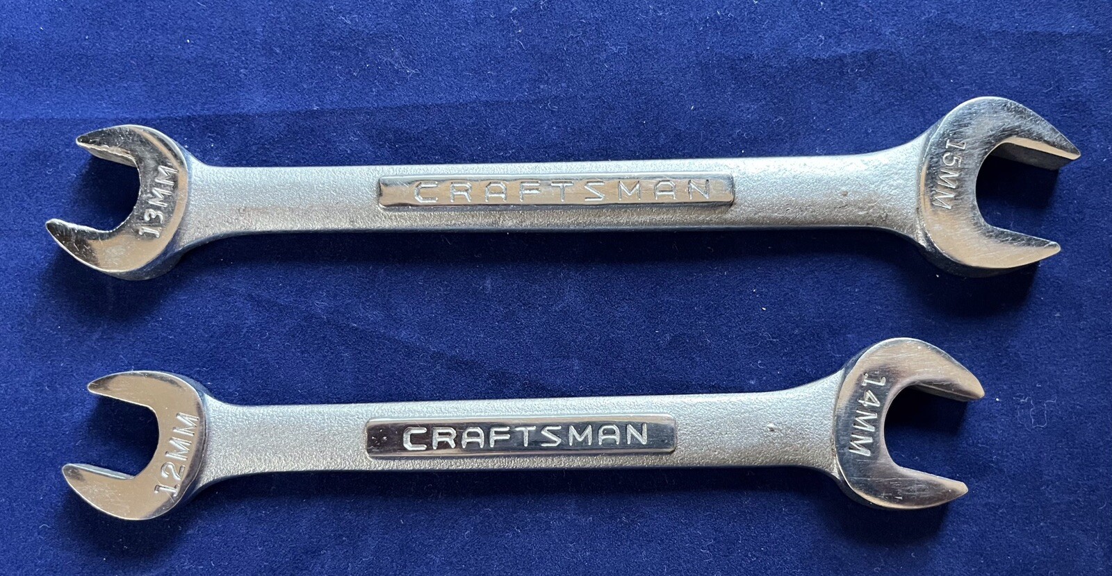 2 Craftsman Tools Open End Wrench 44507 13mm x 15mm 44506 12mm x 14mm V Series