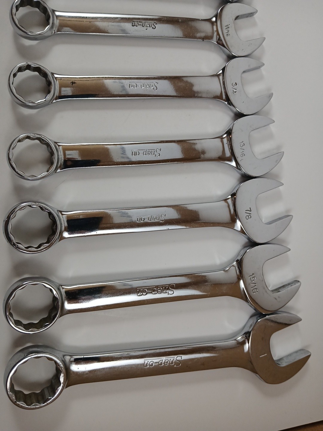 Snap On 13 PC SAE Wrench Set 1/4″ – 5/8″ OXA Offset And 11/16″ – 1″ OEX Stubby