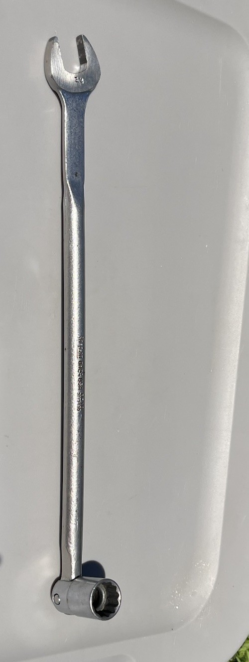 Snap-On 3/4″ 12pt Long Handle Chrome Flex Head Combination Wrench OH24
