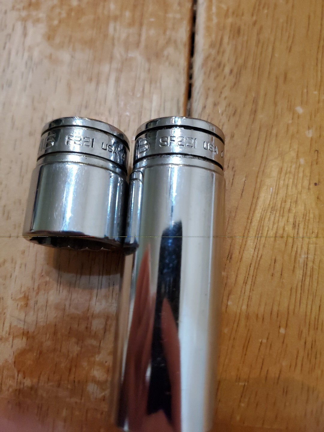 Snap On 3/8 Drive 11/16 12PT Shallow Deep Sockets Lot Of 2