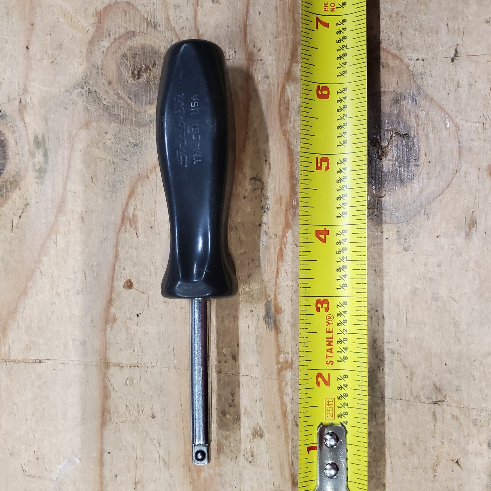 Snap On USA 1/4″ Drive 6″ Standard Shank Driver/Extension Black Handle TM4CSA