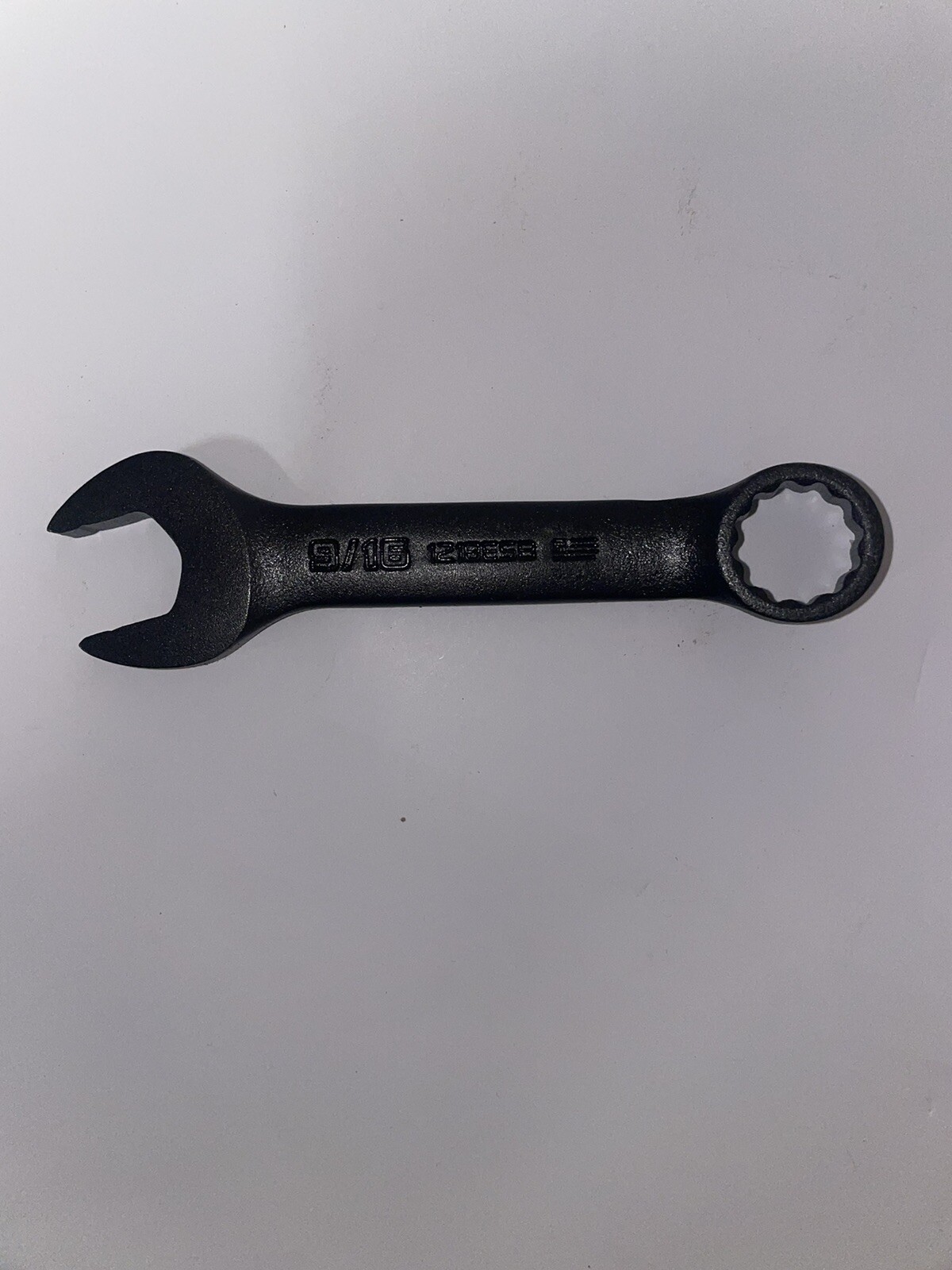 Proto J1218ESB Stubby 9/16” Combination Wrench, Black Oxide