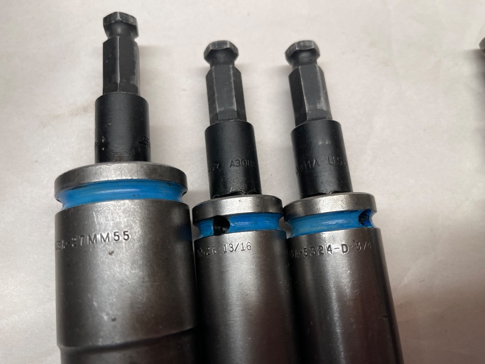 Mixed Lot of Snap-On USA A3011A Power Hex Shank & Apex Socket