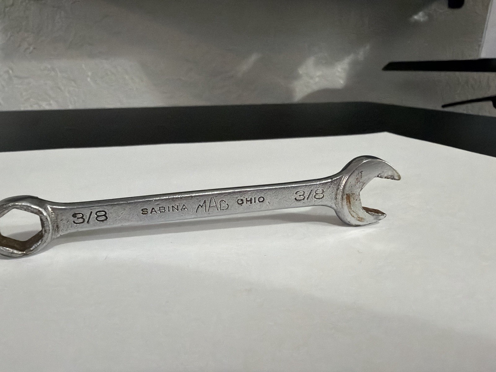 Mac Tools 3/8″ 6PT SAE Short Combination Wrench USA CH12