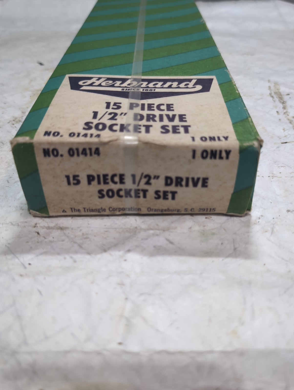 SEALED NOS VINTAGE HERBRAND 15 PC SAE SOCKET SET 1/2″ DRIVE 01414 SEALED NEW NOS