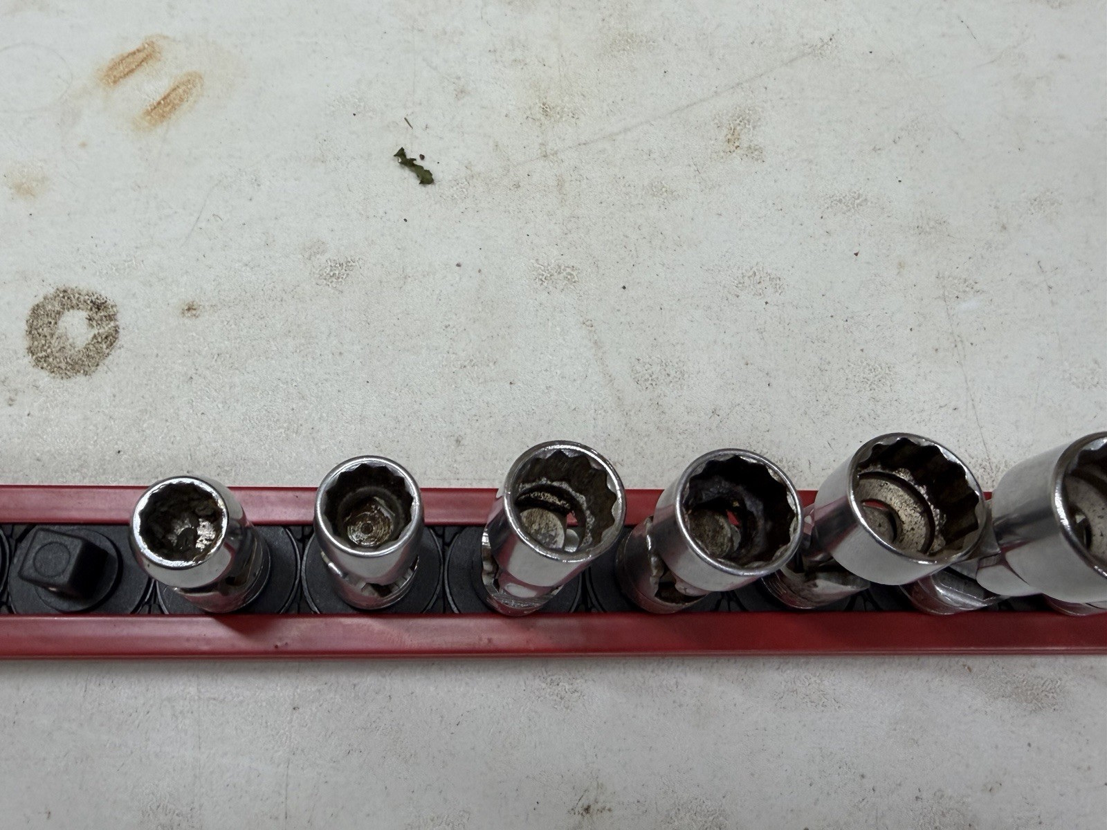 Snap On 7pc 3/8” Drive SAE Shallow Swivel Socket 12 Point 3/8-3/4