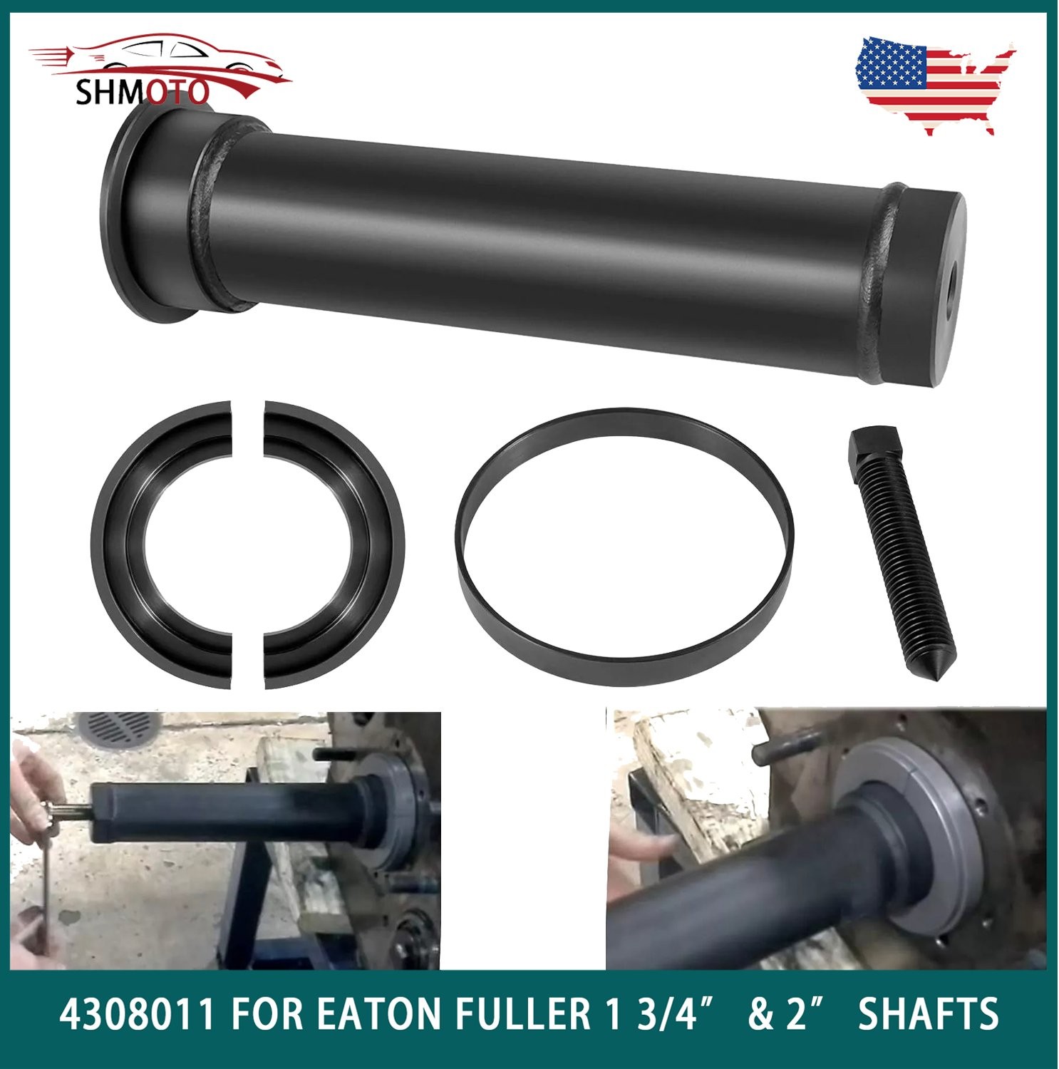 4308011 For 1 3/4″ & 2″ Shafts for Eaton Fuller Input Shaft Bearing Puller Tool