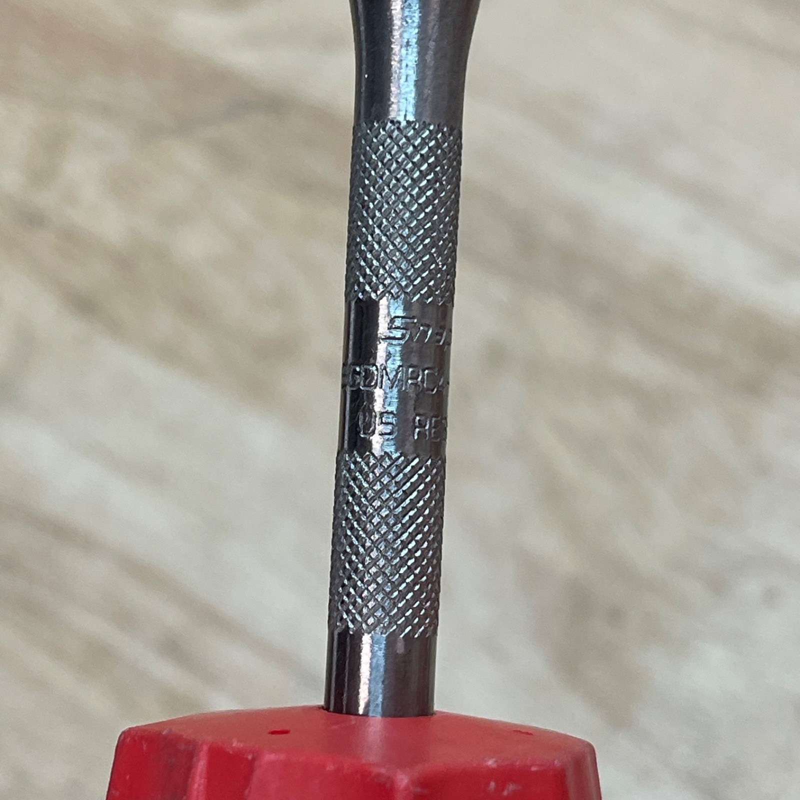 Snap On Tool SGDMRC4 Soft Grip Ratcheting Screwdriver Red & Black USA