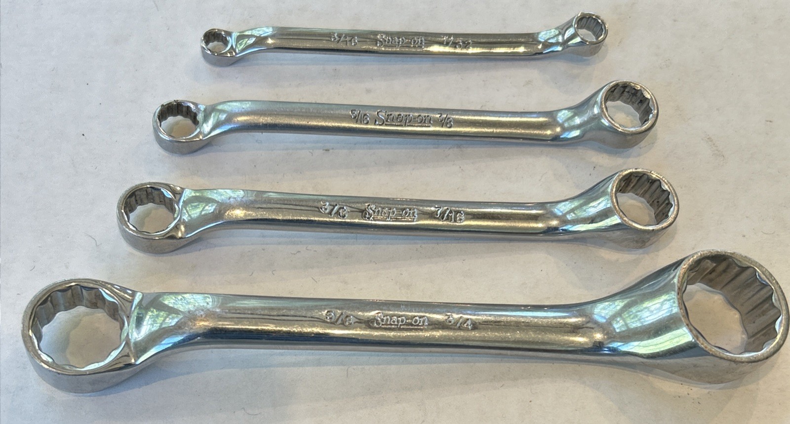 Snap-on XS2024 XS1214 XS1012 XS67 Offset 12pt Short Box End Wrenches 3/4” -3/16”