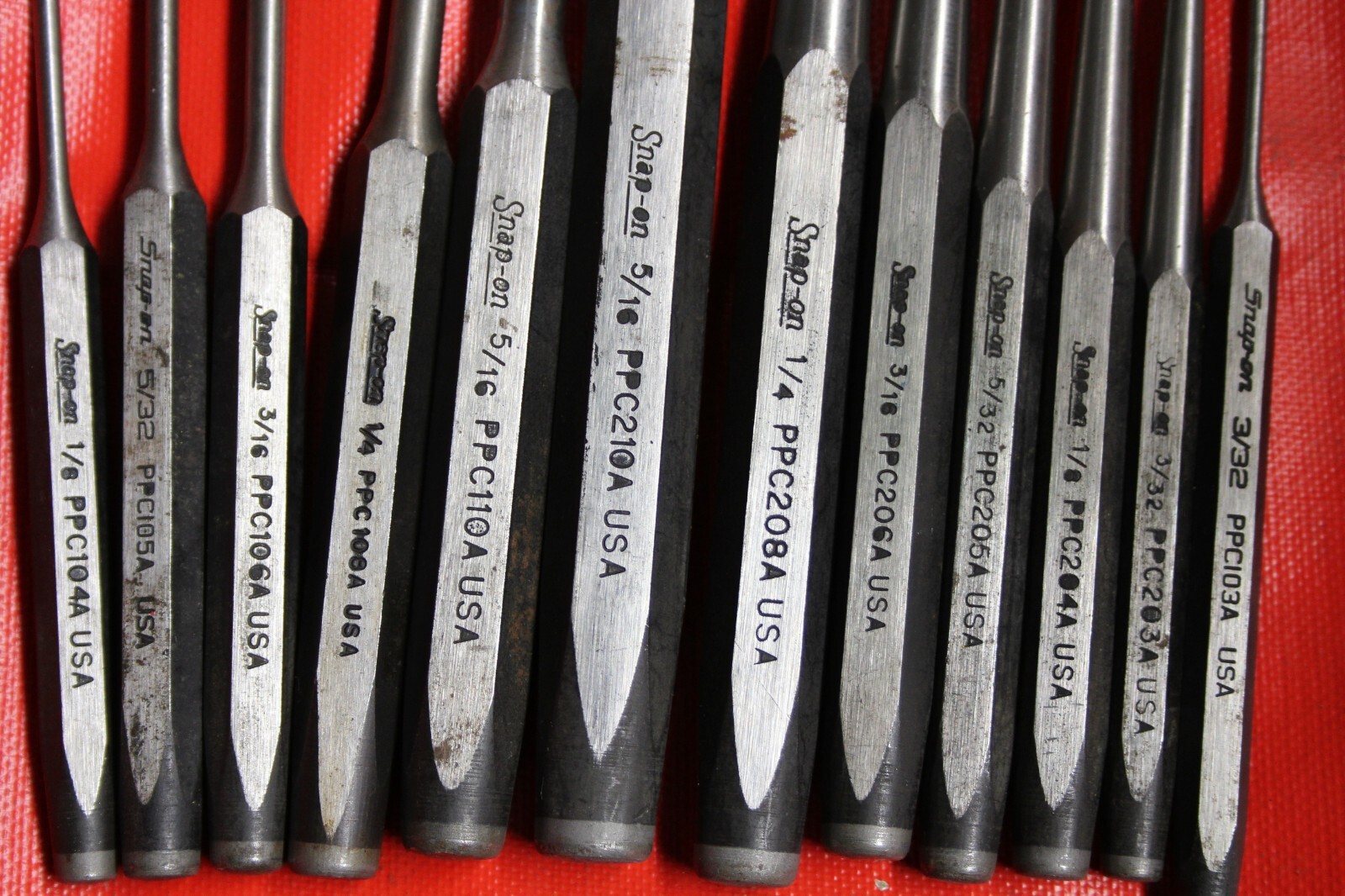 SNAP-ON TOOLS 12 pc Pin and Starter Punch Set C-123 KIT USA