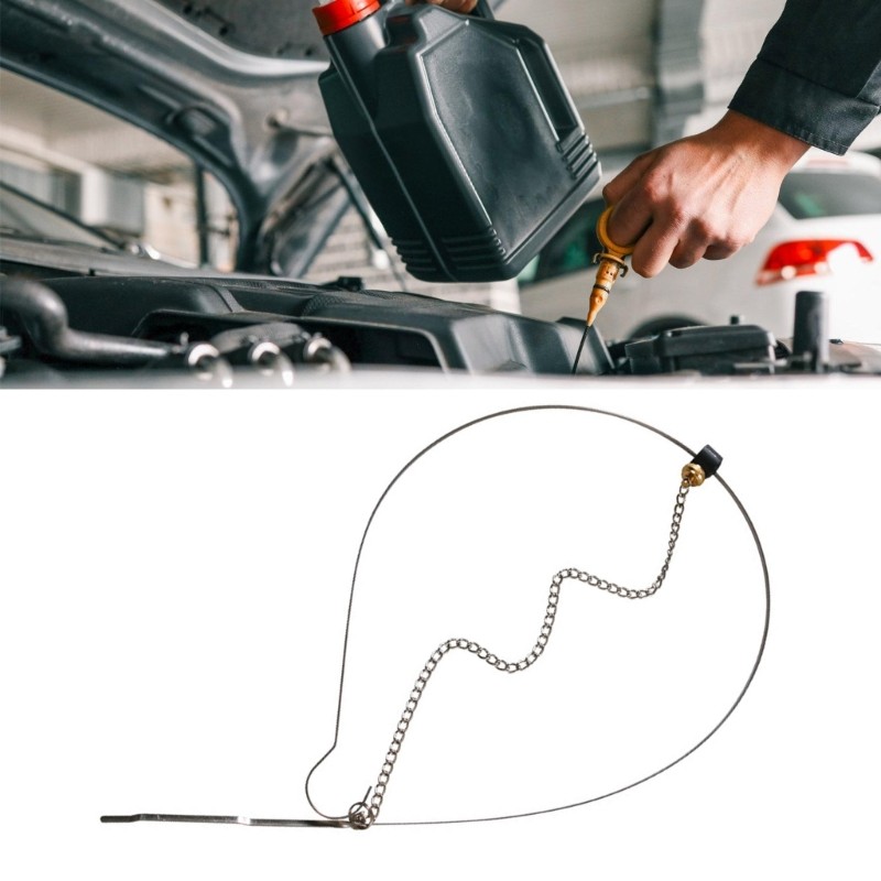 Corrosion Resistant Oil Measurement Tool Metal Oil Dipstick Tool for Vehicles