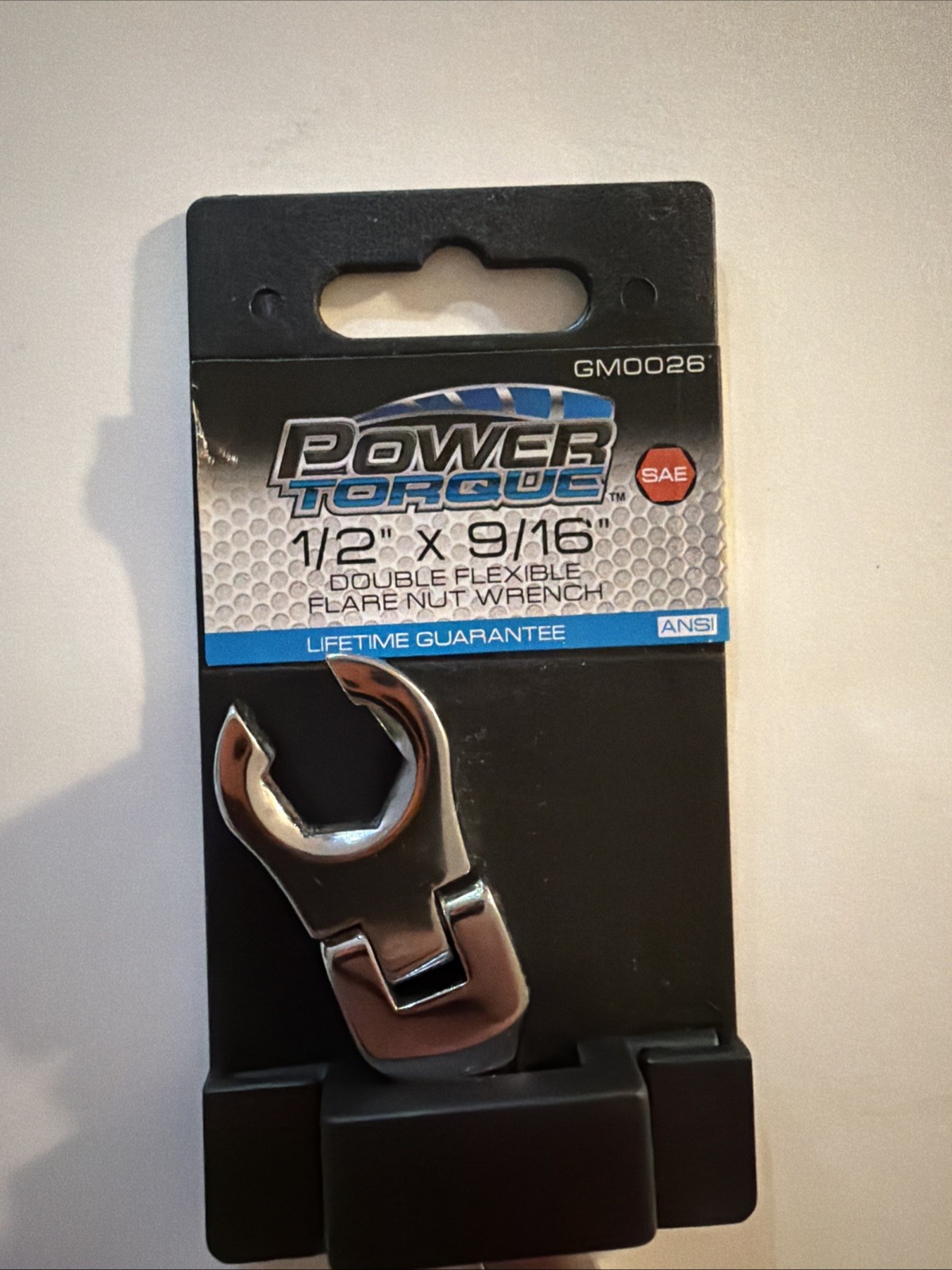 Power Torque 1/2″ X 9/16″ Double Flare Nut Flex Wrench SAE