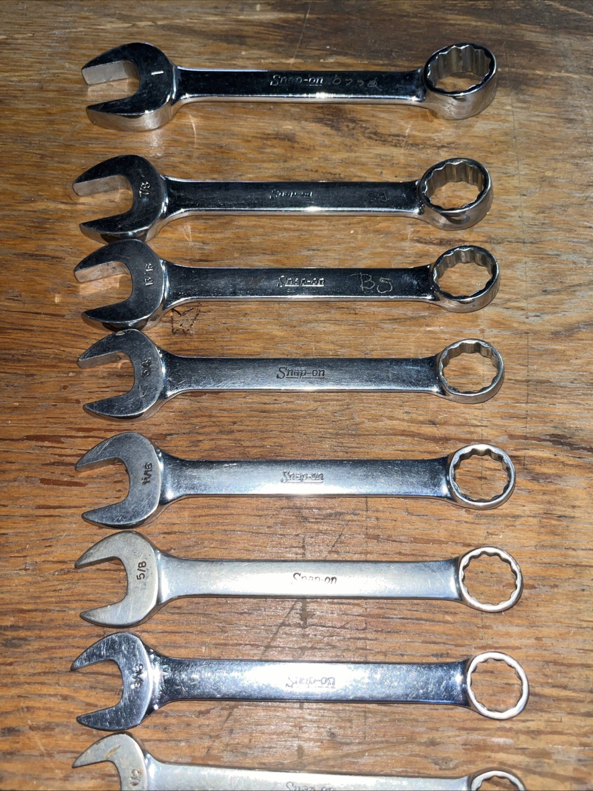 SNAP ON OEX-SERIES 12-Pc 12-Point SAE Flank Drive® Short Combination Wrench Set