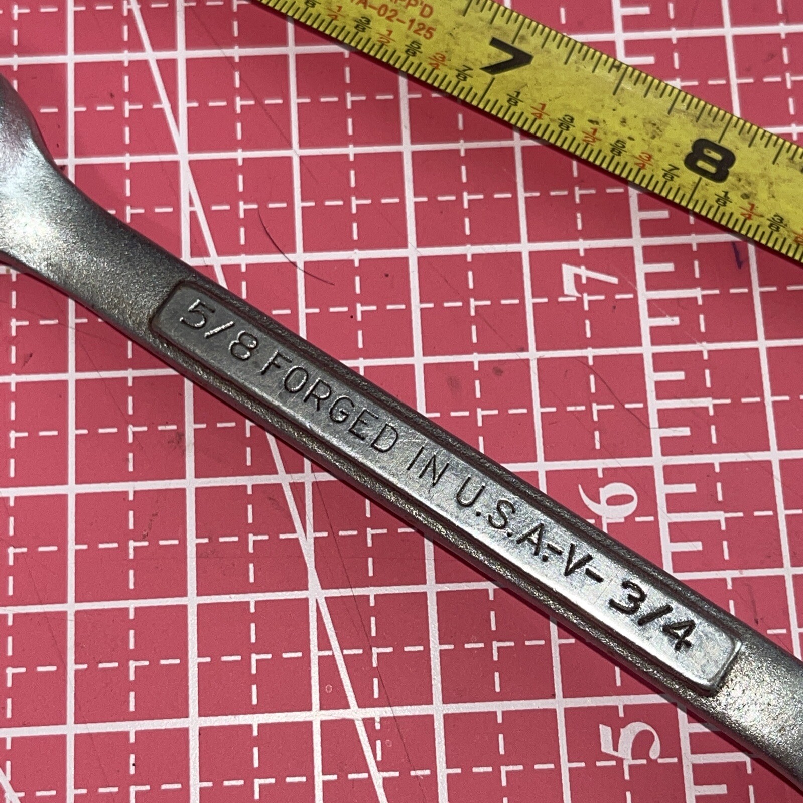 Vintage Sears Craftsman USA V 5/8 X 3/4 In SAE Stubby 12 Point Box Wrench Nice