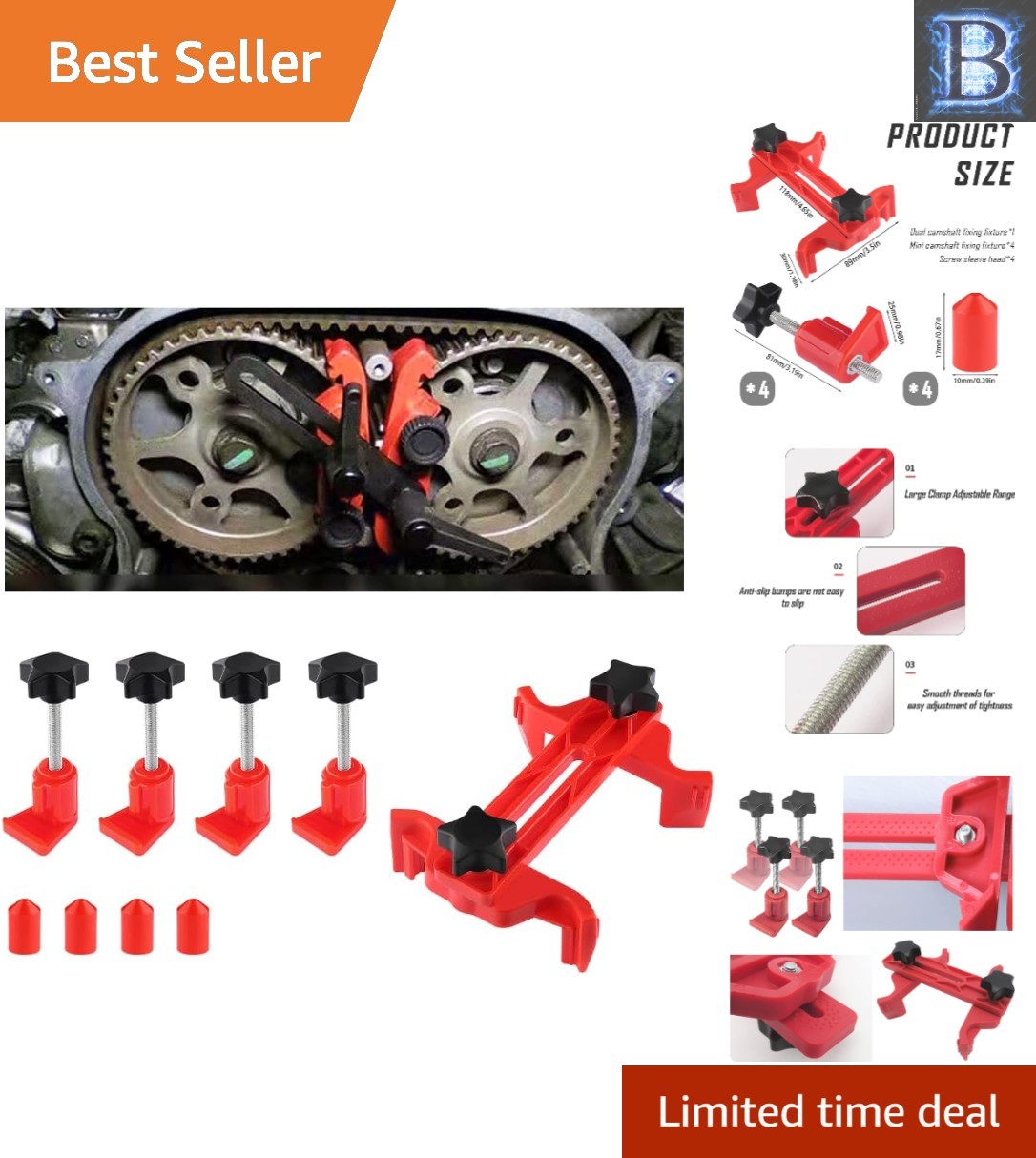 5PCS Camshaft Bearing Installation Tool Set – Suitable for All Engine Types