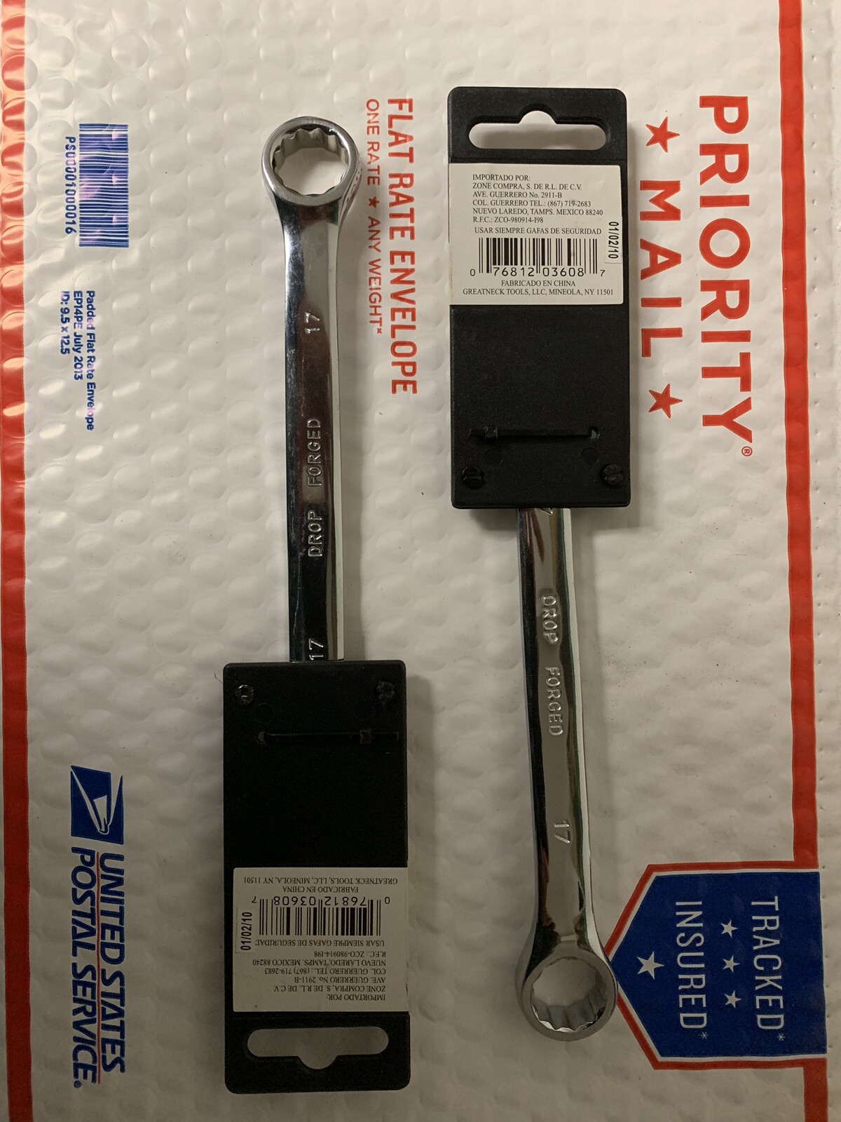 17mm Wrench X2 Great Neck C17MC Combination Open & Box End S3817