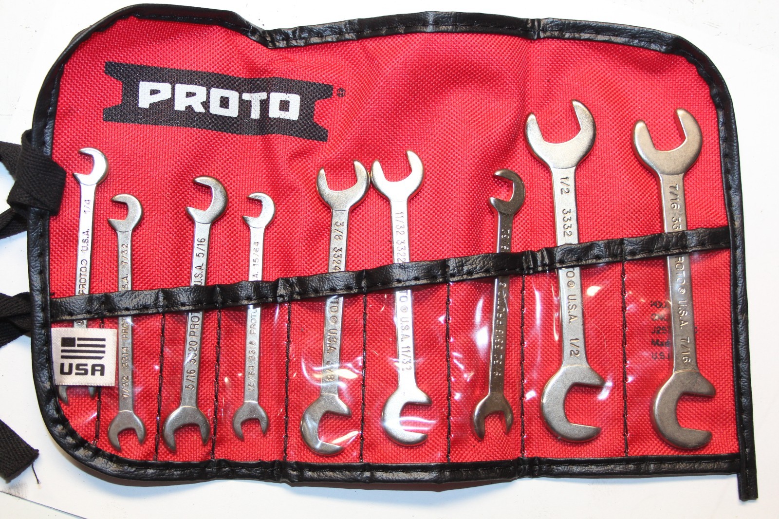 PROTO TOOLS 9-PIECES IGNITION WRENCH SET USA