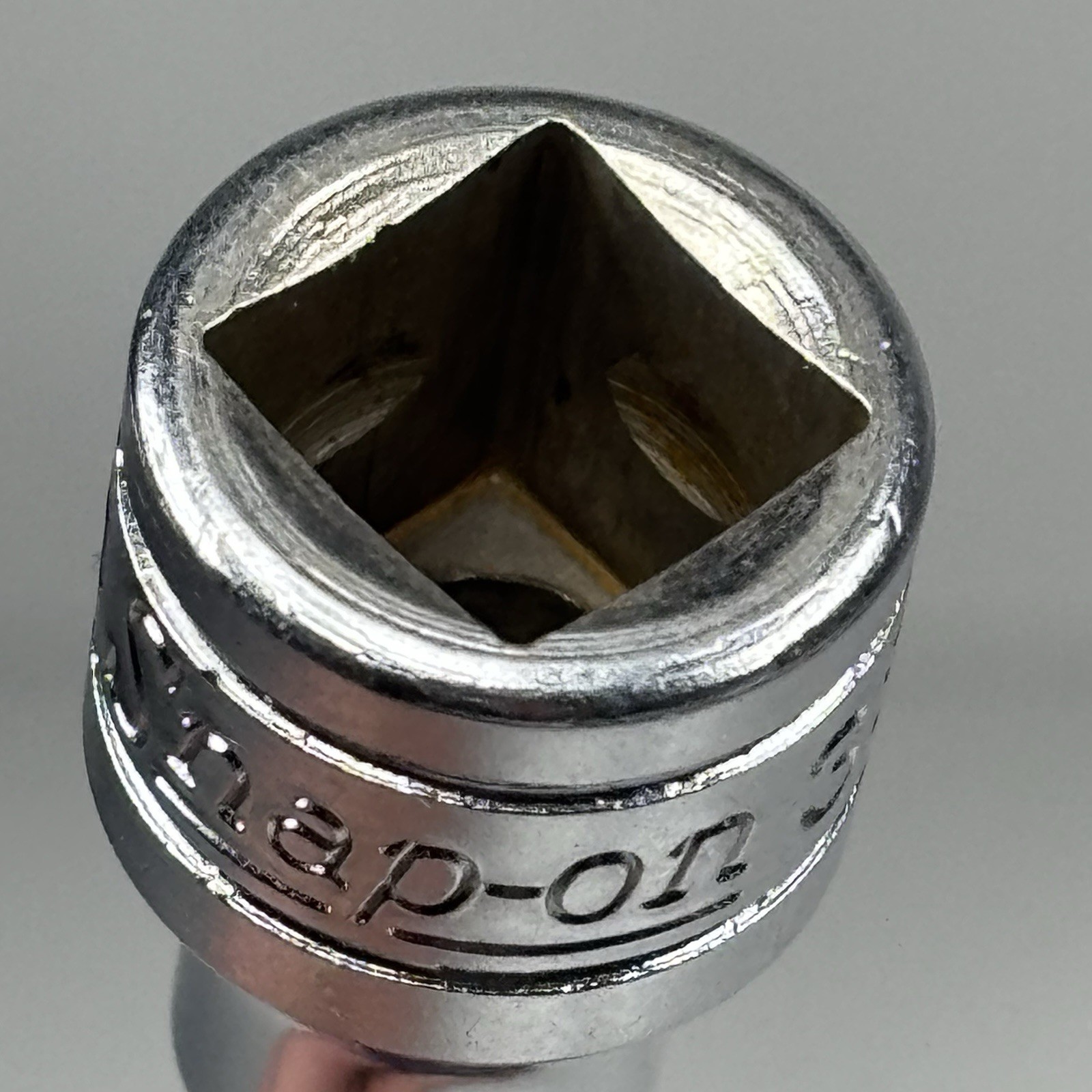 Snap On WF95 3/8 Drive 6 Point British Standard 3BA Shallow Socket USA 1967 VTG