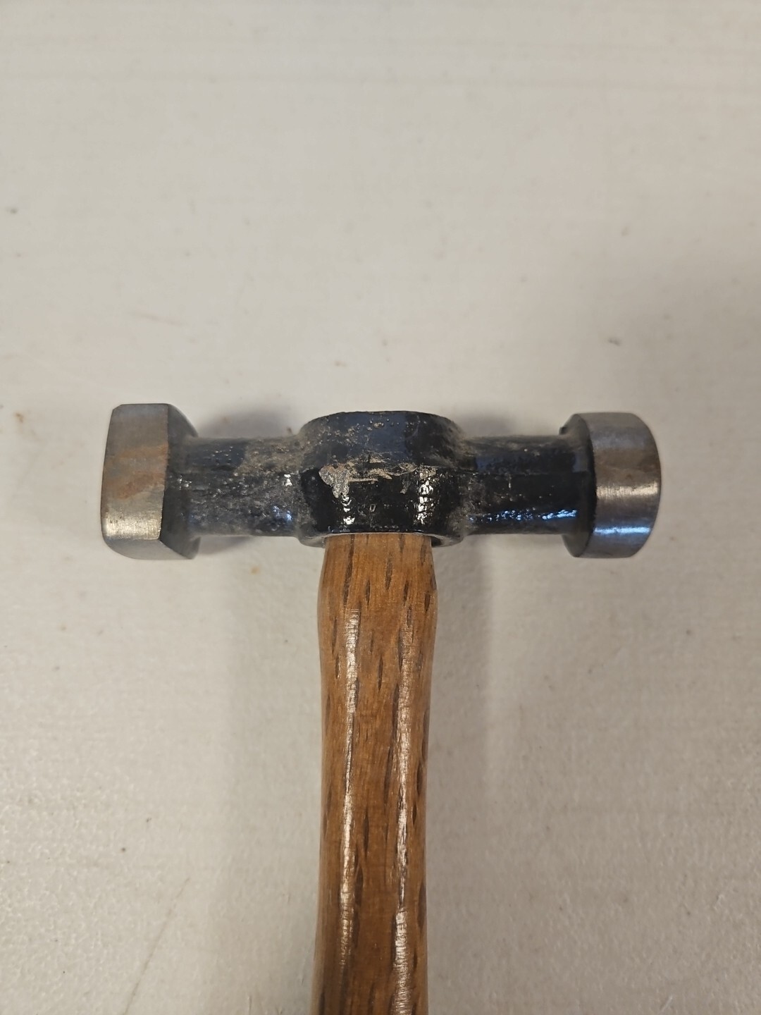 Vintage Auto Body Hammer Wood Handle Both Square And Round Heads