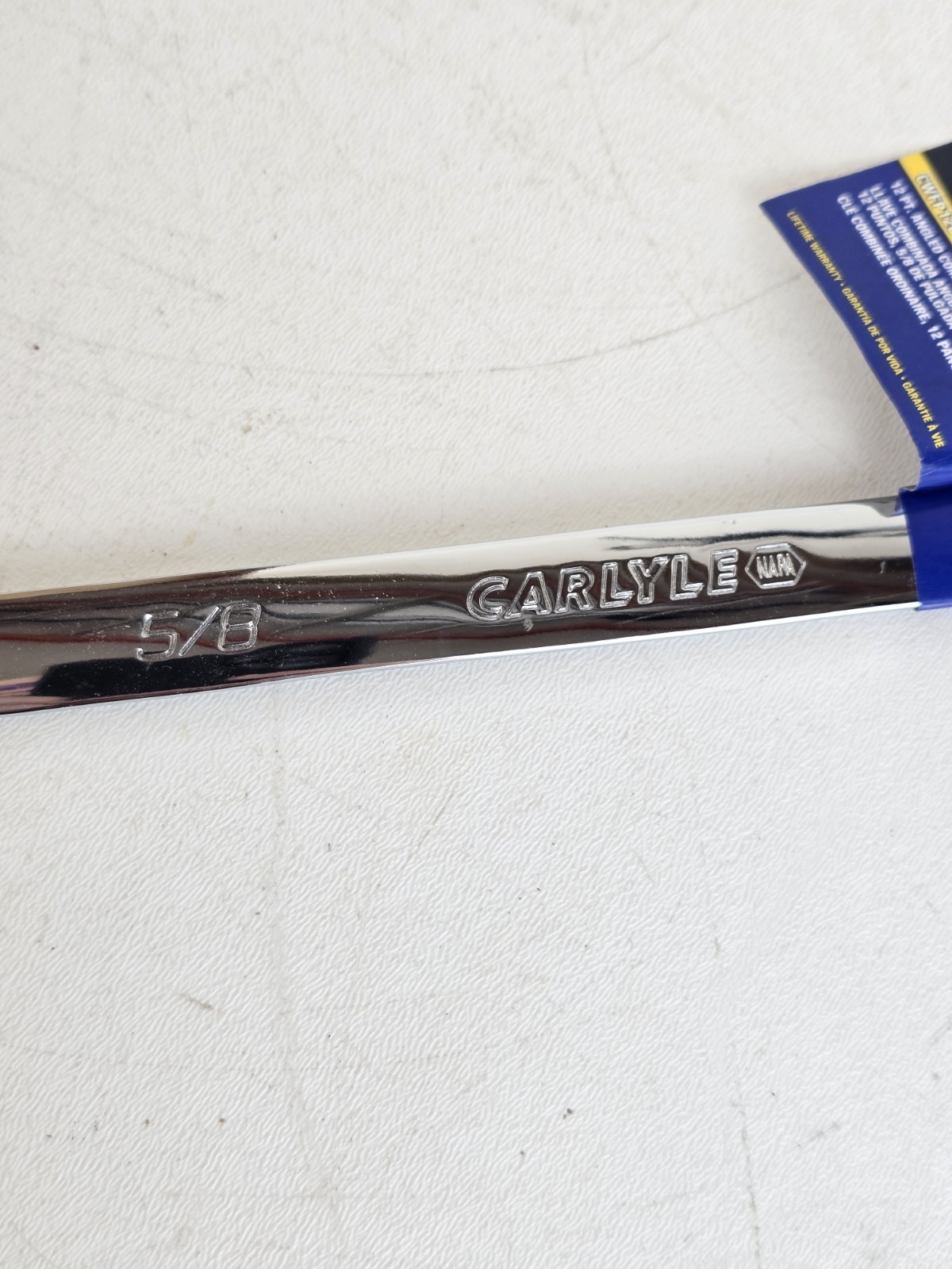 NAPA Carlyle SAE Combination Wrench 12 Pt 5/8″ CWFP120 Polish Chrome