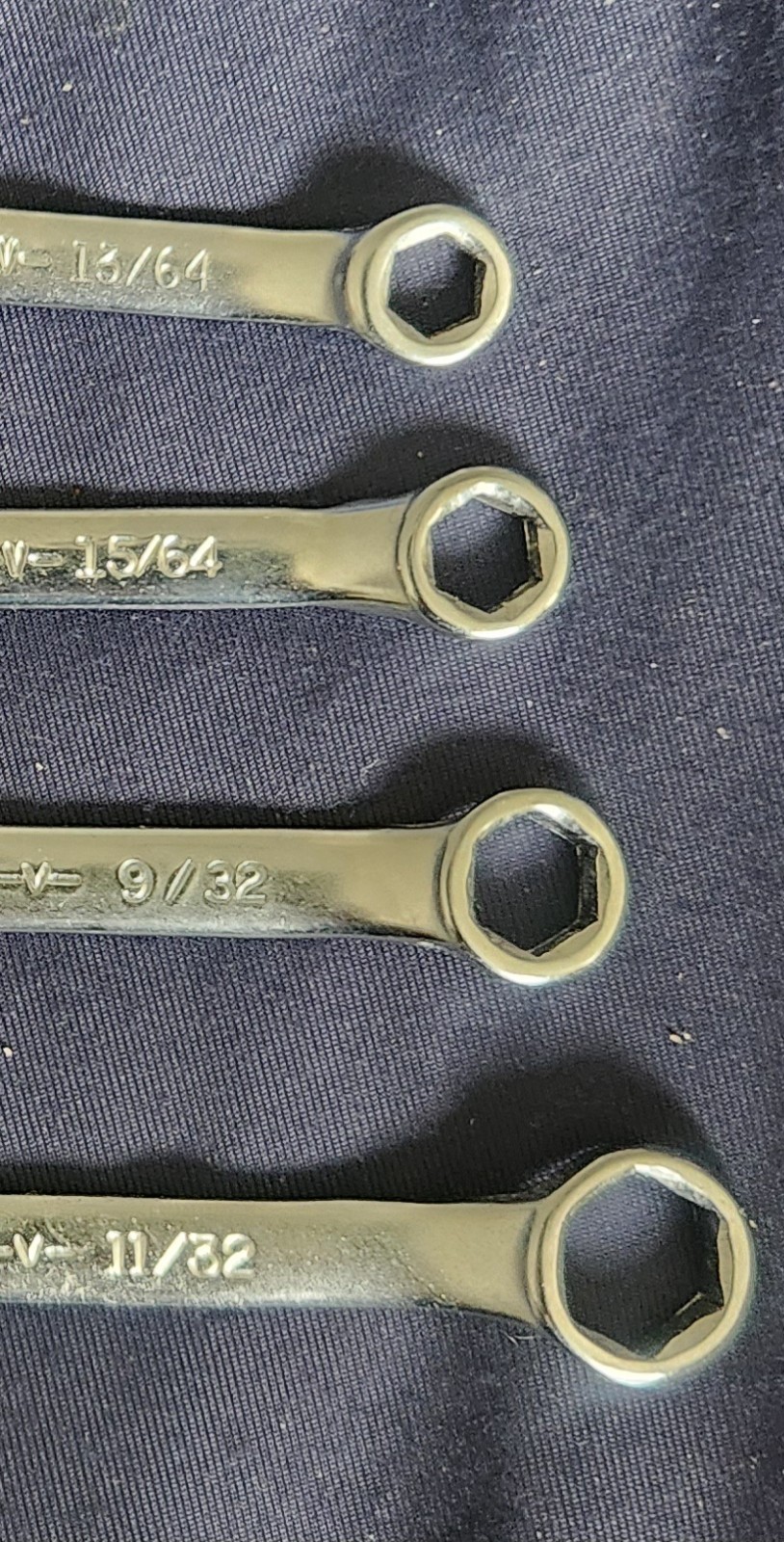 Vintage Sears Craftsman 4pc Midget BoxEnd Wrench Set SAE 4379 Original V Series