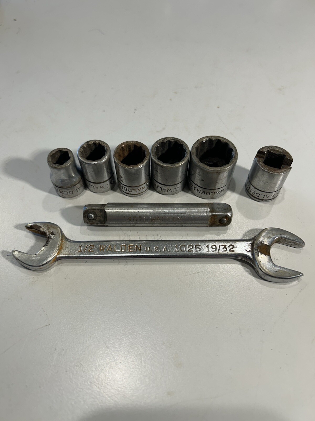 Walden 8 Piece Tool Lot See Photos All Sockets Are 3/8 Drive