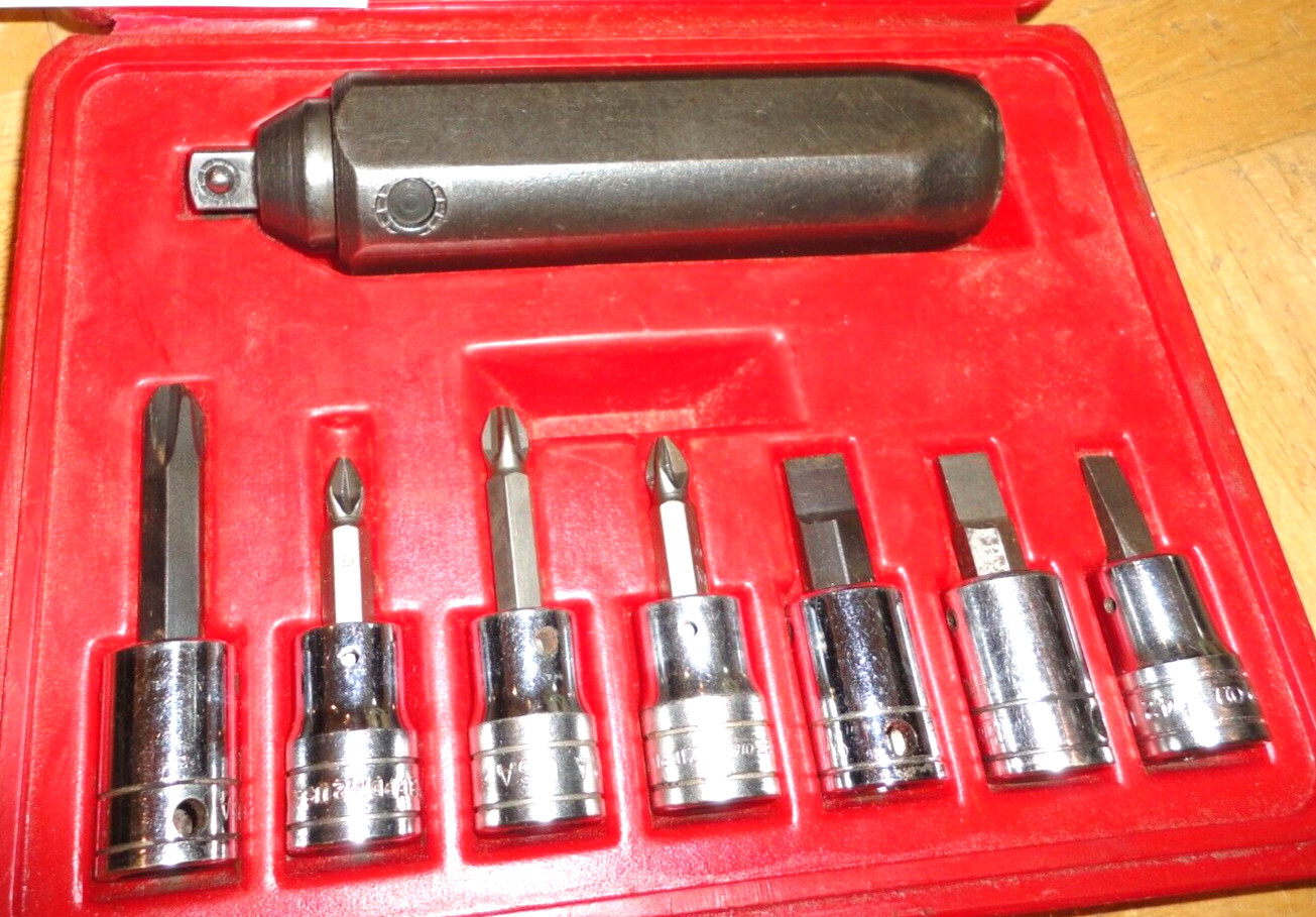 SNAP-ON TOOLS 8 PIECE 3/8 DRIVE IMPACT DRIVER SET 208EPIT