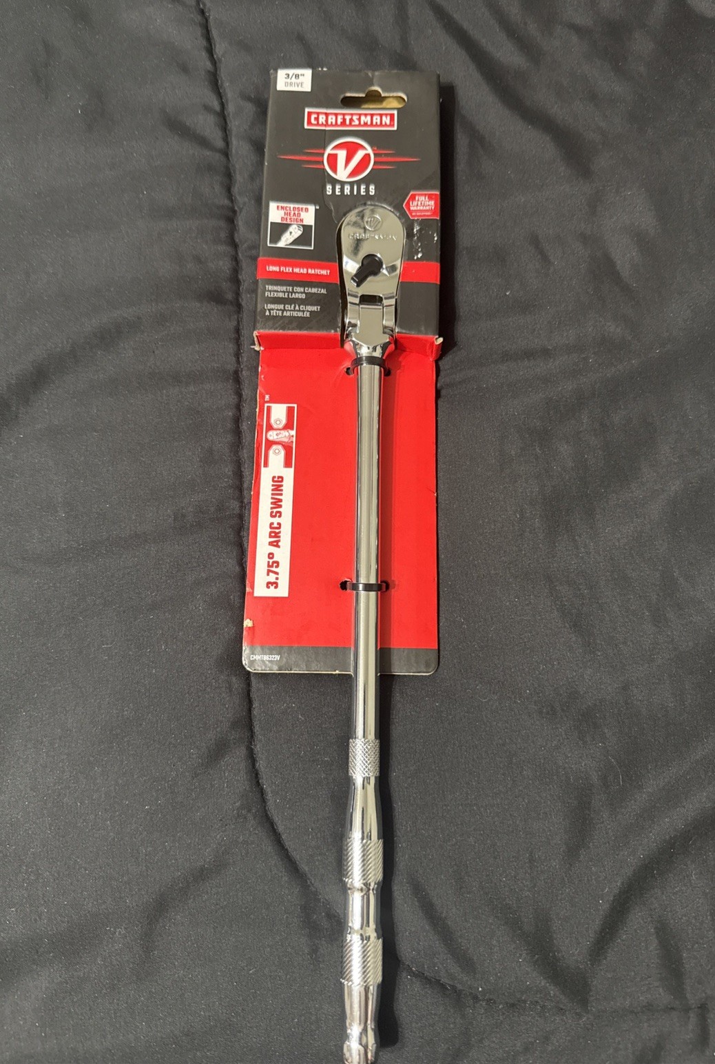 Craftsman V-Series 3/8” Drive 96T Long Handle Flex Head Ratchet CMMT86323V V