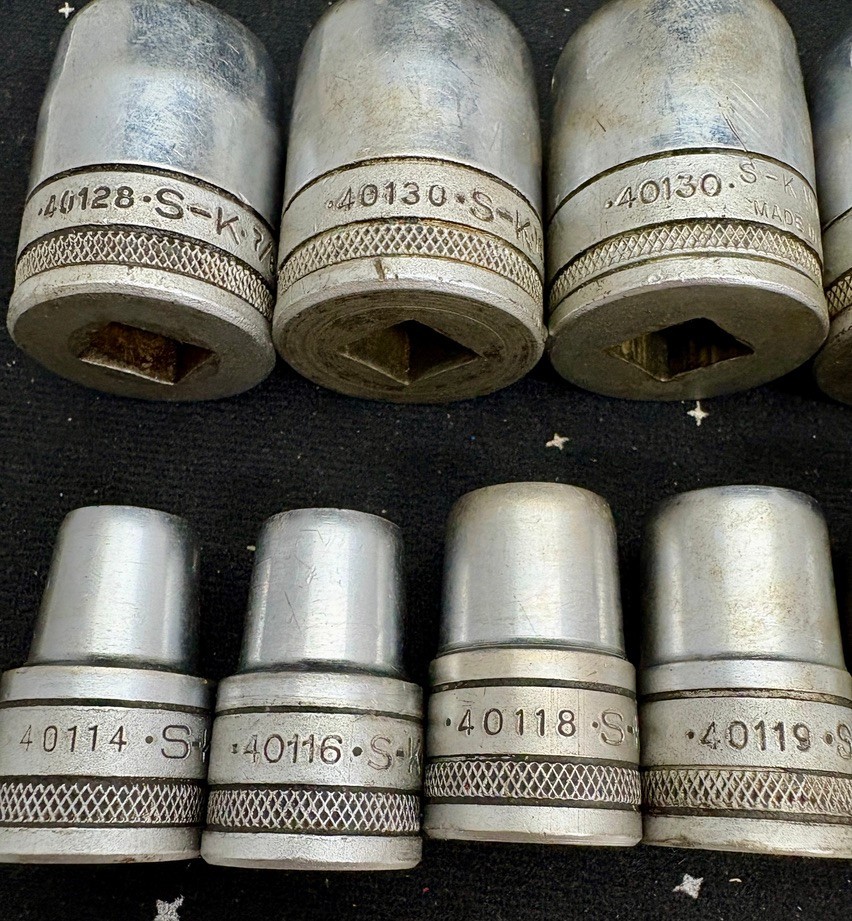 VTG S-K Tooks 14 Piece Set 12 Point Sockets 7/16″ To 1-1/8″ 40114-40136 USA