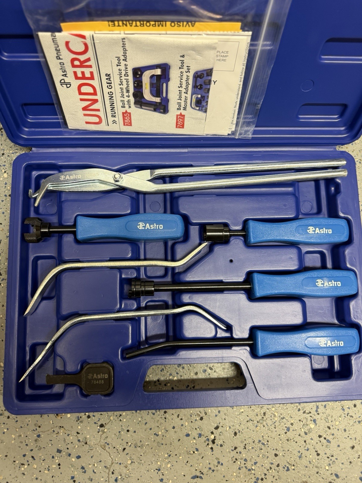 Astro Pneumatic 7848 Ball Joint Service Tool & Adapter Set Complete w/ Case