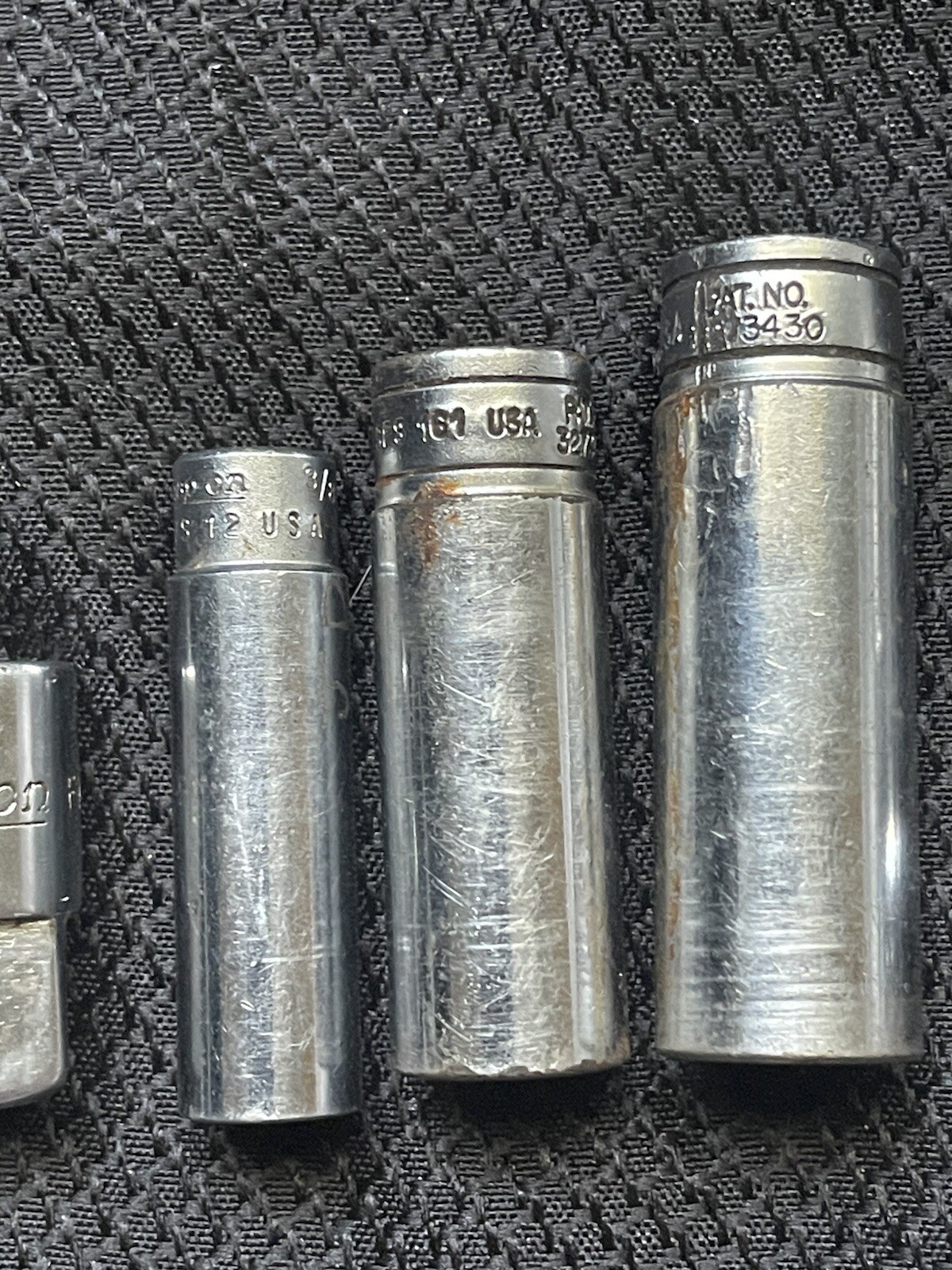 Lot of 10 Snap on Sockets, Open Wrench. FVU FVA MVS SFS SFSM SVS SVA *READ*