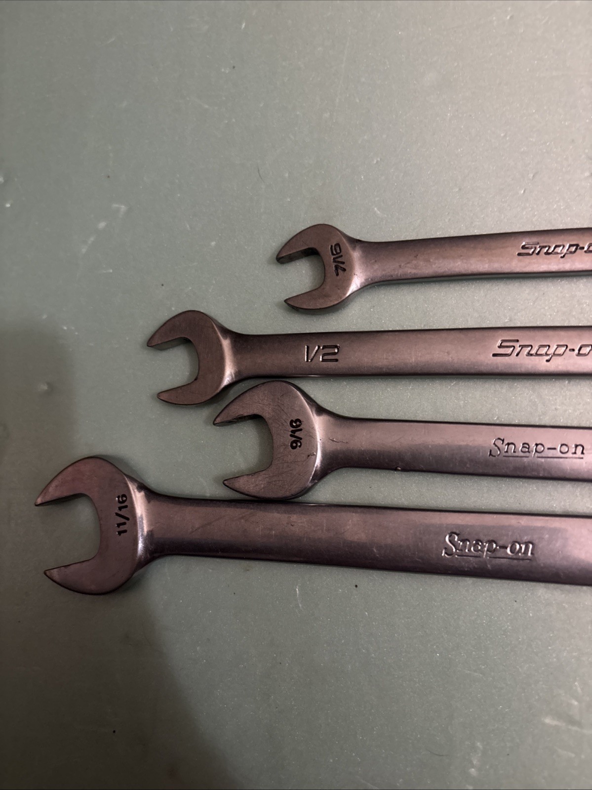 Snap On Tools 4 Pc SAE 12 Point Combo Wrench Set OEX 140, OEX16B, OEX180, OEX22