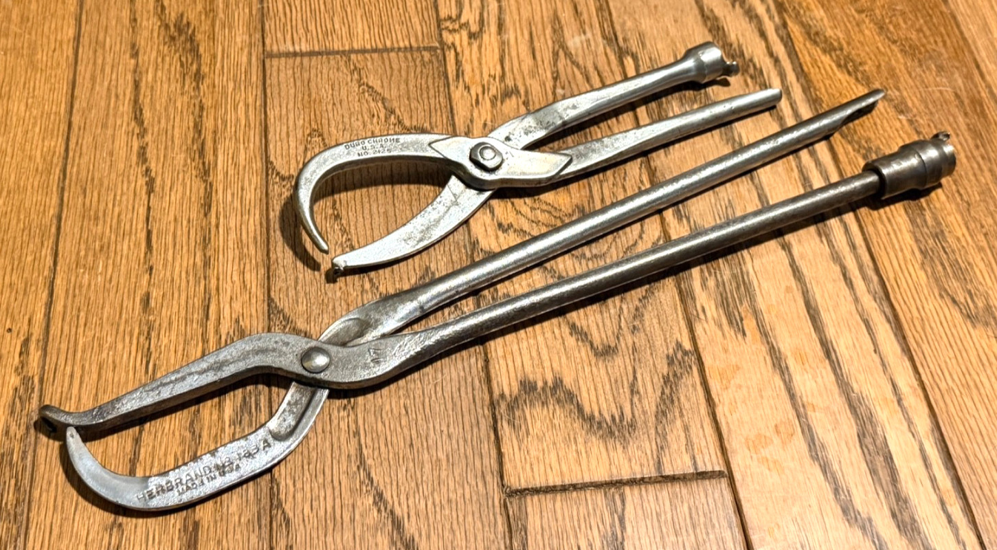 🇺🇸 Tools Set Lot Brake Drum Spring Pliers 4 Way Hook Multitool Bendix Removal