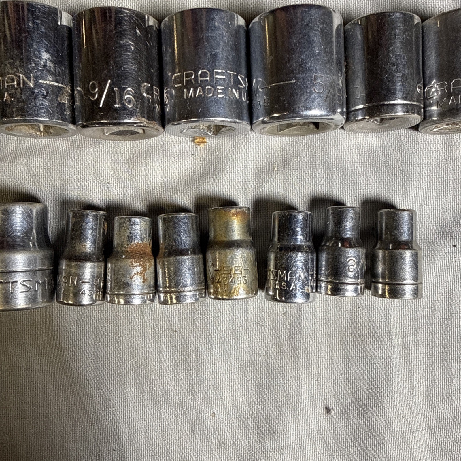 Random Assortment Of Sockets – Include Some Craftsman EE And V SAE And Metric