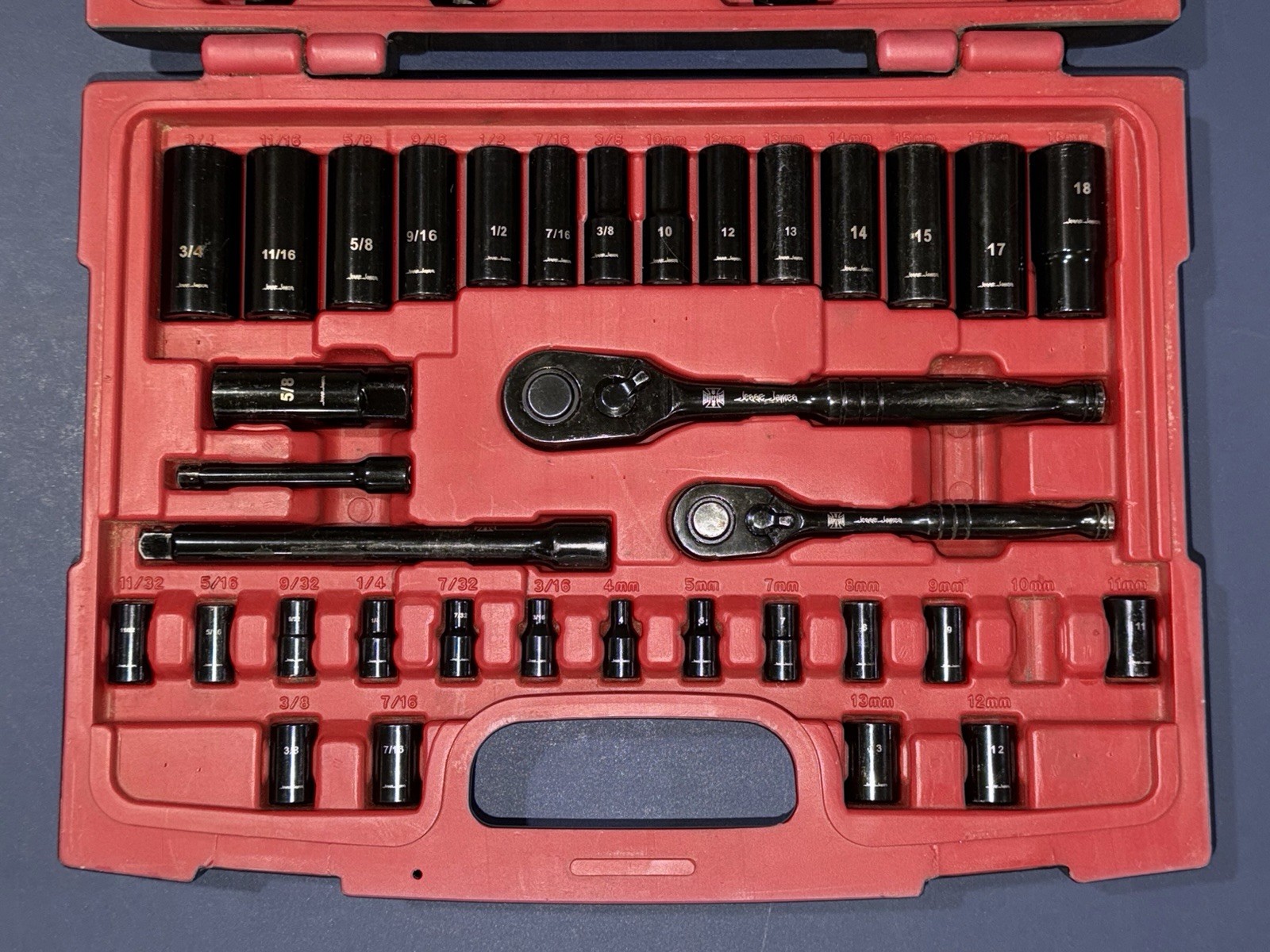 Mac Tools Jesse James West Coast Choppers Tool Set 64-Piece, Black Chrome