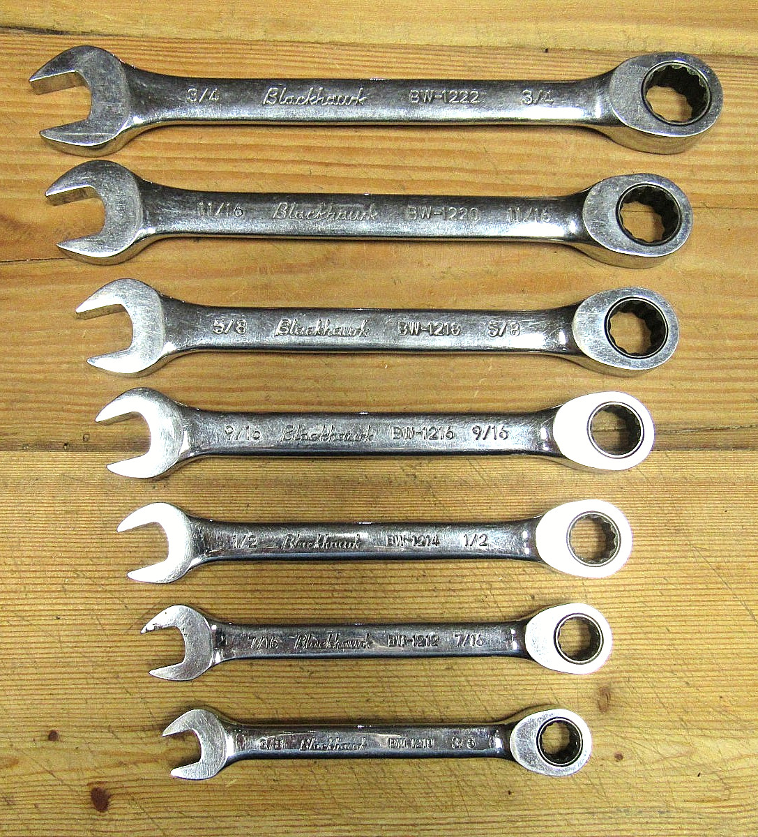 Blackhawk Ratchet Wrench Combination 7 Piece Set GOOD Condition