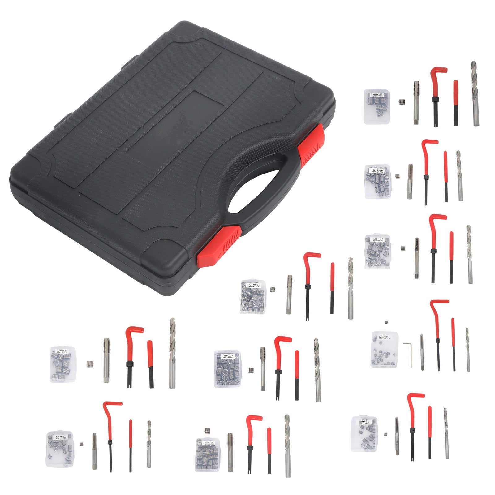 Helicoil Thread Repair Kit Thread Chaser Kits HSS Drill Helicoil Kit 261 PCS