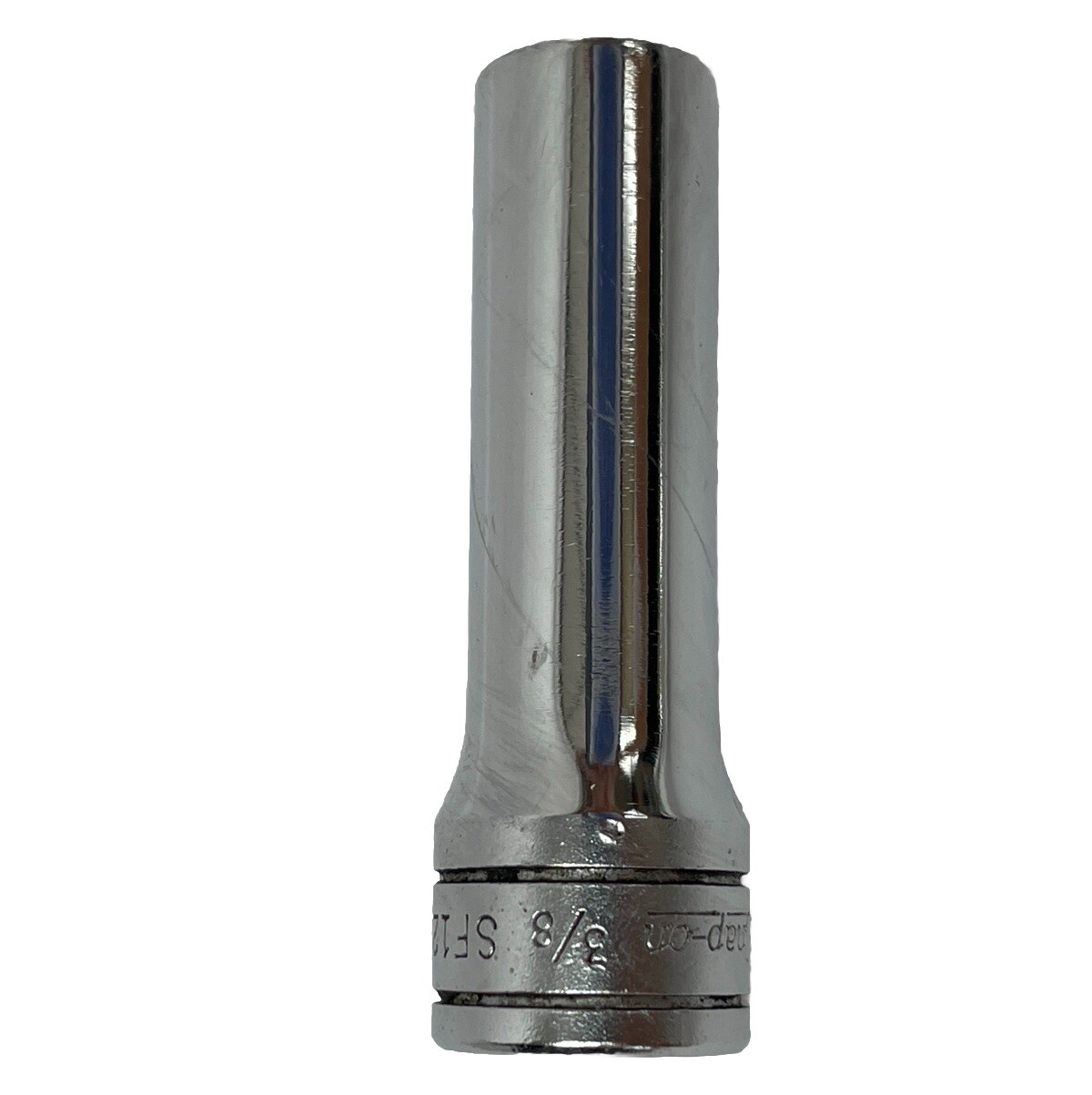 Snap-On Tools SF121 3/8″ SAE 3/8″ Drive 12-Point Deep Chrome Socket USA VGUC