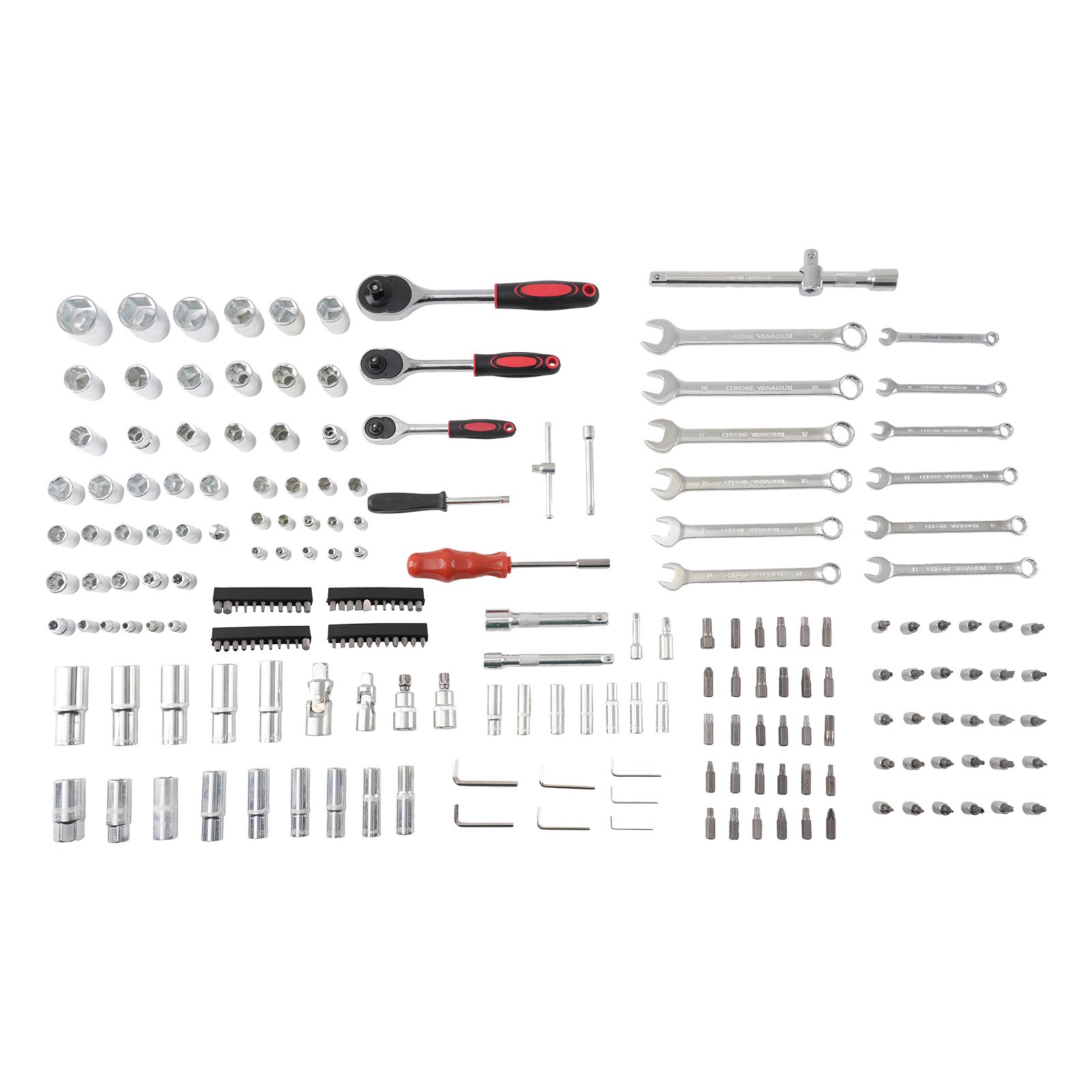 216PCS Mechanic Ratchet Socket Set Wrench Drive Tool Kit w/Blow Case