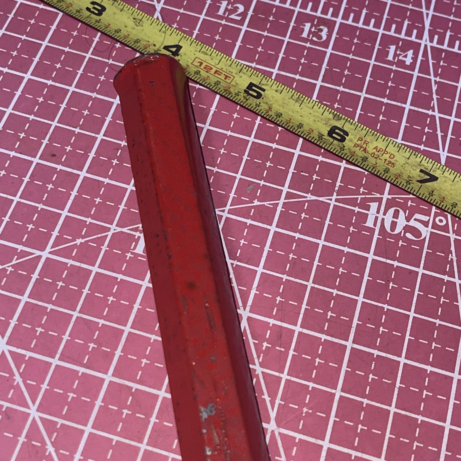 RYAN USA 3/4 In Tip Chisel 7 In Long Vintage Cold Steel Painted Red