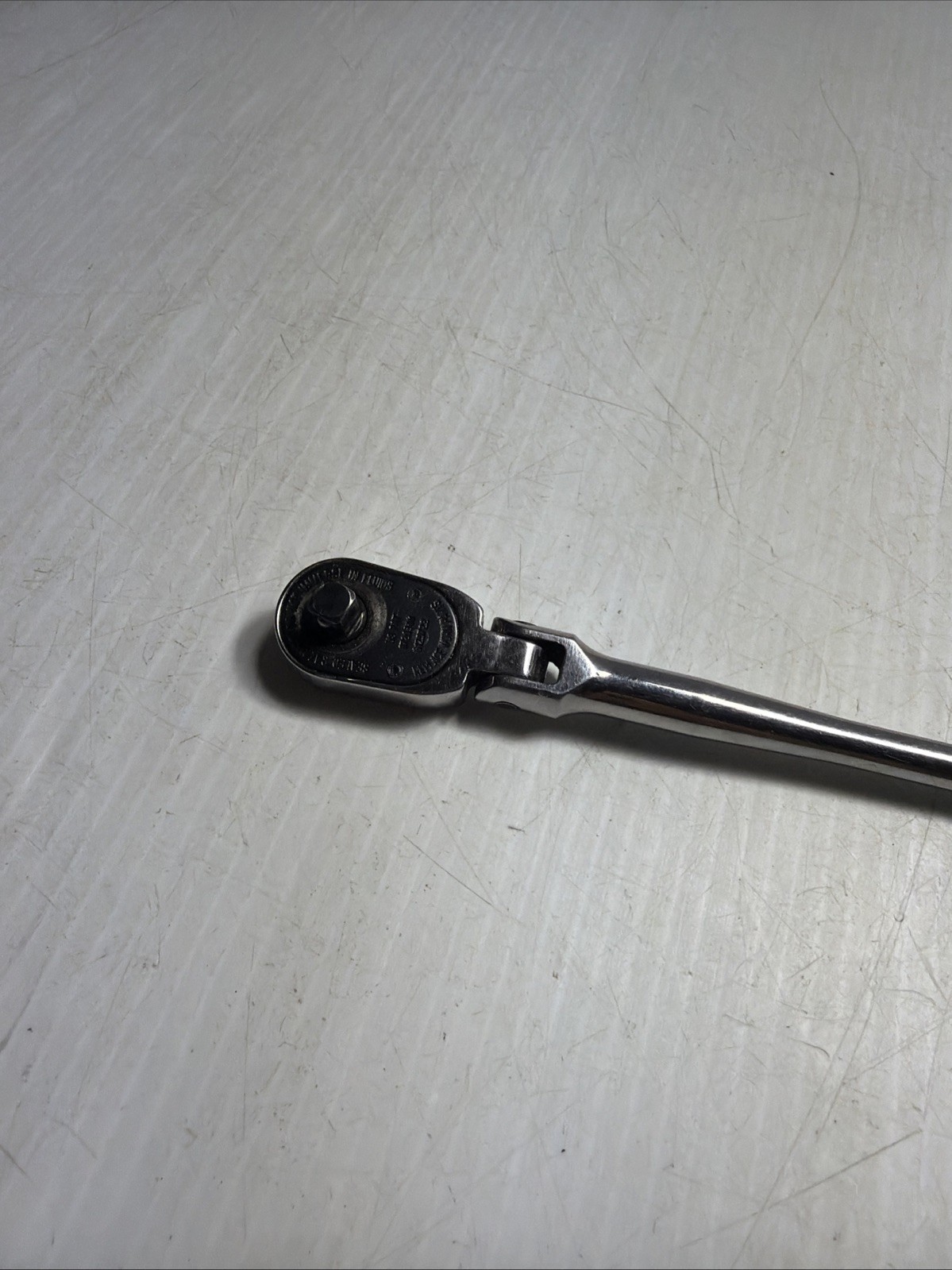 Snap On 1/4″ Drive 10.5″ Long Chrome Fine Tooth Flex Head Ratchet TLLF72