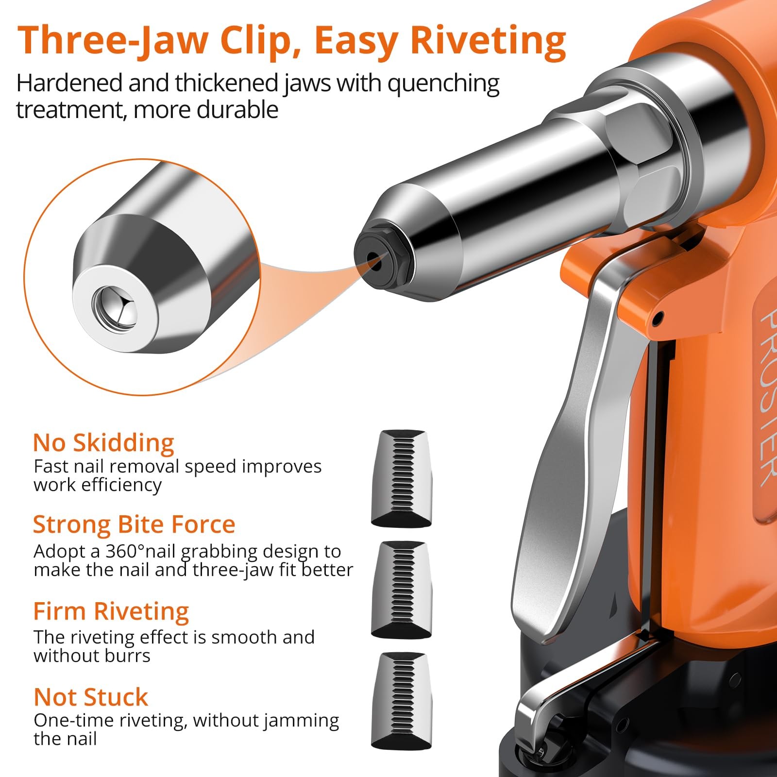 Proster Pneumatic Riveter – 3924LBF Pulling Rivet Gun,