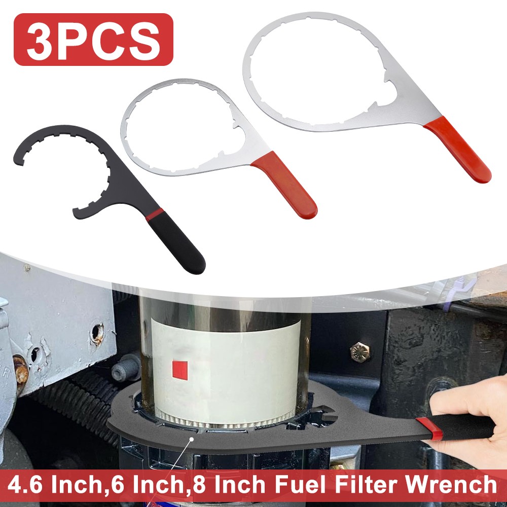 3PCS 4.6 Inch/6 Inch/8 Inch Fuel Filter Wrench set For 380134 382 Detroit Diesel