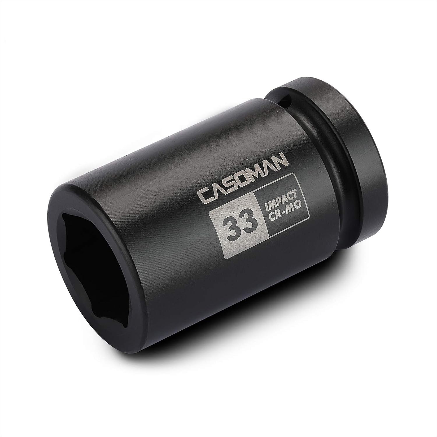 33mm Deep Impact Socket, 1 Inch Drive, Chrome Molybdenum Steel, Manganese Finish