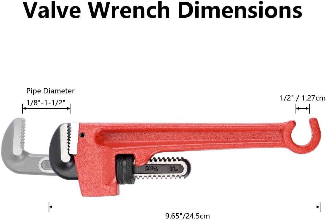 10″ Double-Ended Valve & Pipe Wrench Combo