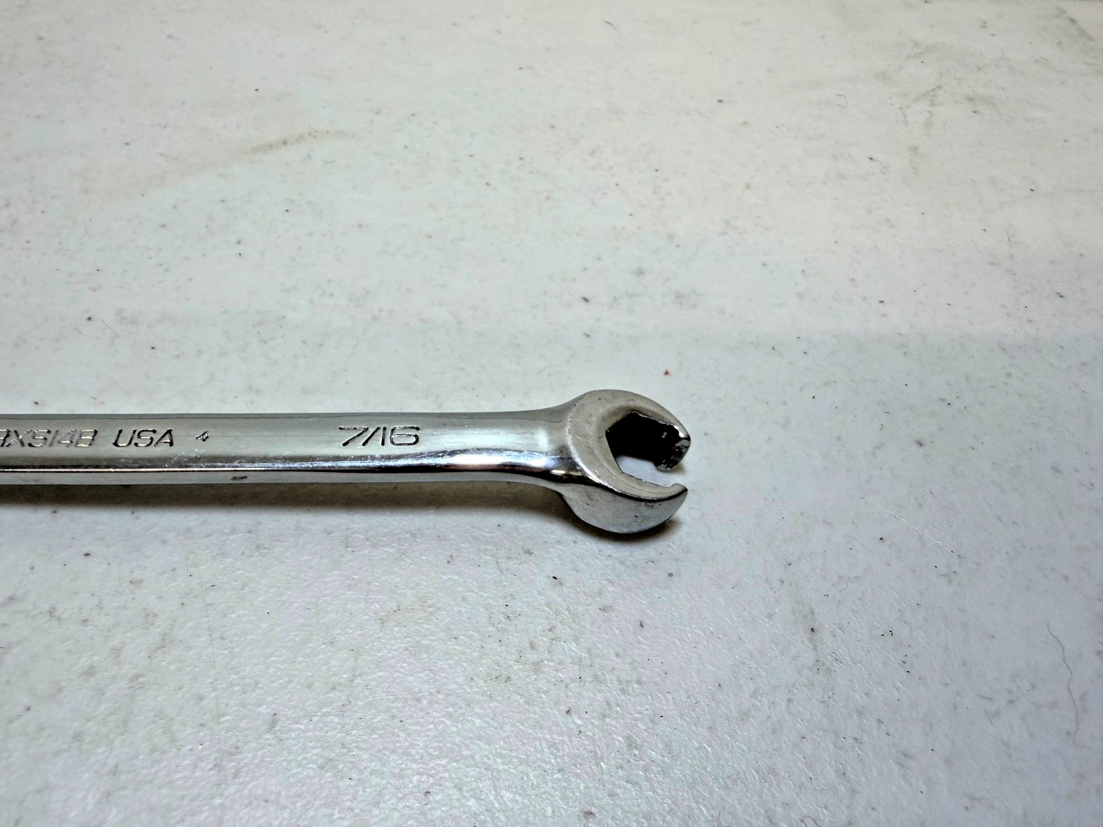 Snap On RXS14B SAE 7/16 Open End / Flare Nut Wrench Used Free Shipping