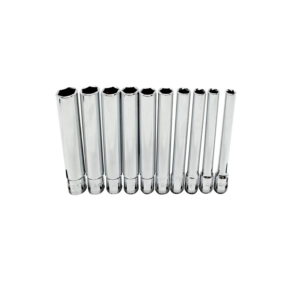 Astro Tools 4110 10pc 3/8″ Drive Extra Deep Metric Drive, Blue/Silver