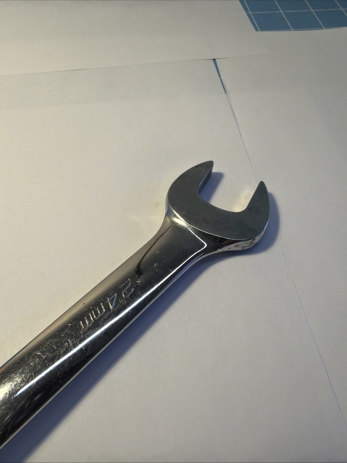 Snap-On 24mm 12-Point Metric Combination Wrench USA OEXM240B Very Good Condition