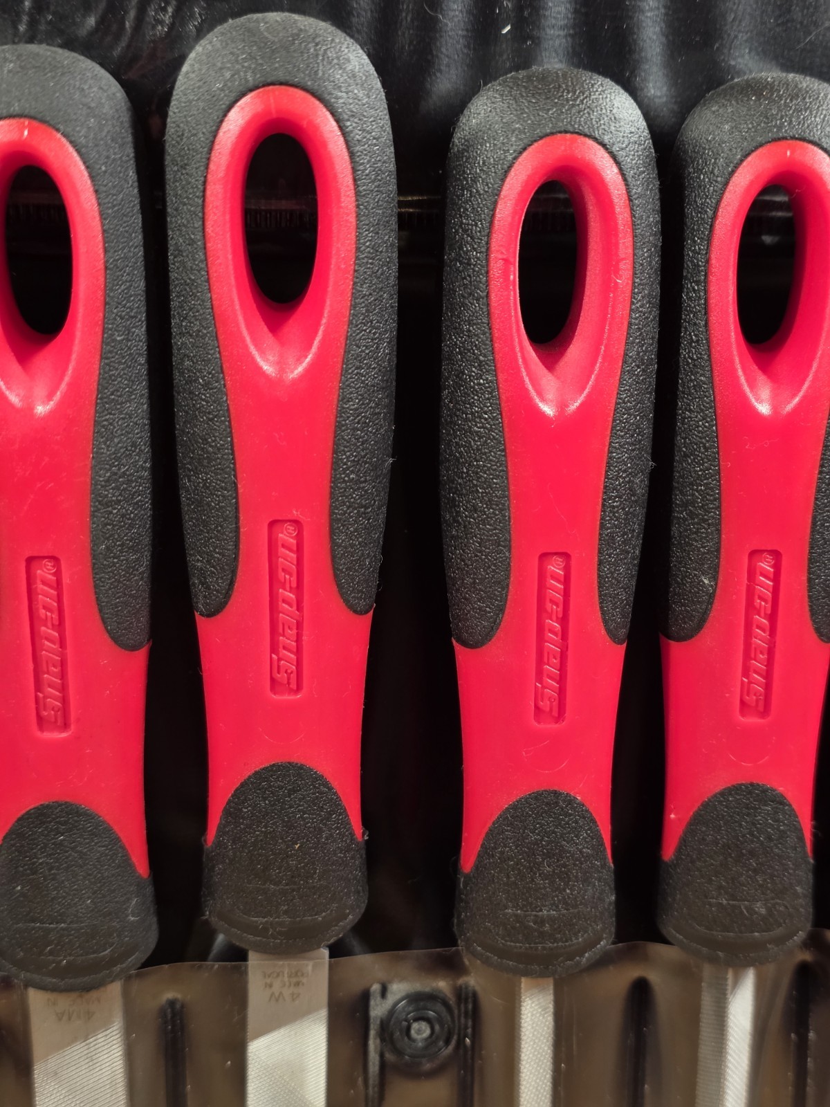 Snap-on Tools NICE SGFMN106 6-Piece Soft Grip Miniature File Set Red Handles